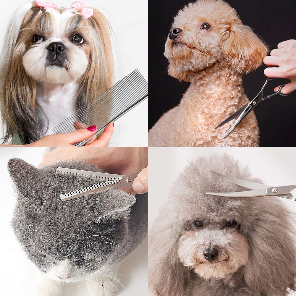 Amazon | ぺット用 猫 犬 髪切り Acouto 4つはさみ ペットグルーミング